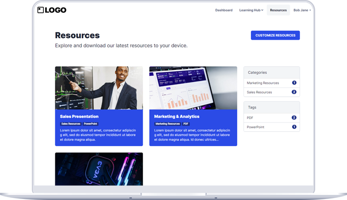 Partner Resources: Deliver timely information and resources to drive sales and partner success