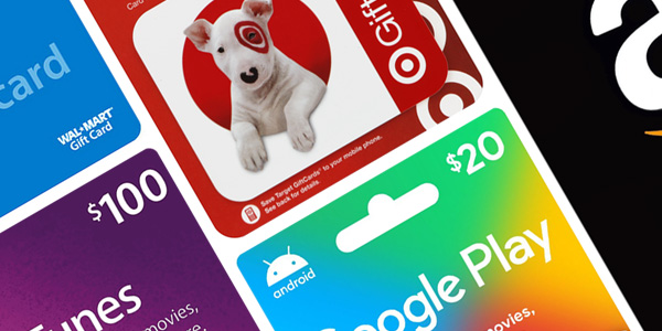 Digital gift cards used in reward programs